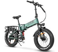 SAMEBIKE RSA02 - Bicicletta elettrica pieghevole da uomo, 20 x 4,0 pollici, batteria rimovibile, lunga portata fino a 150 KM/110 KM, sospensione completa, 7 marce