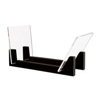 SameeHome Stoccaggio - Scaffale per dischi LP in vinile da 13,7 pollici - Supporti (nero)