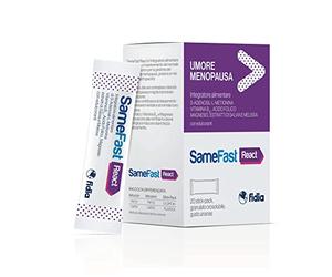 SameFast React - Integratore Alimentare per il Tono dell’Umore, Specifico per la Gestione dei Disturbi della Menopausa, Senza Glutine e Lattosio, Granulato Orosolubile Gusto Ananas, 20 Bustine
