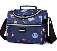 SAMERIO Borsa Termica il pranzo Riutilizzabile Borsa Frigo con Cinghia Regolabile e Chiusura con Cerniera Per Uomini Donne e Bambini Borsa Pranzo per Campeggio Lavoro Scuola