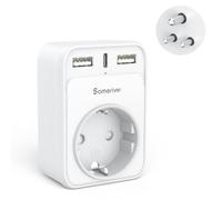Sameriver Adattatore da viaggio India adattatore Germania spina da viaggio adattatore da viaggio con 2 USB 1USB C (3A) adattatore presa tipo D per Sri Lanka, India, Nepal India