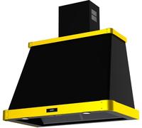 Samet Cappa Cucina Aspirante a Parete Larghezza 90 cm Profondità 50 cm con Cornice Bronzo colore Nero Opaco - Era90