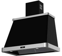 Samet Cappa Cucina Aspirante a Parete Larghezza 90 cm Profondità 50 cm con Cornice Inox colore Nero Opaco - Era90