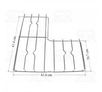Samet griglia cucina in acciaio 3 fuochi + piastra destra cucina 43,4 x 43,4 cm