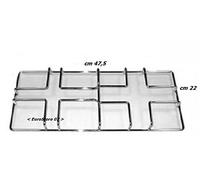 SAMET GRIGLIA PER CUCINA 2 FUOCHI COLORE INOX CM.47,5 X 22 F 4704