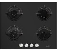 Samet Piano Cottura a Gas 4 Fuochi 60 cm Materiale Vetro colore Nero - Venere60NE