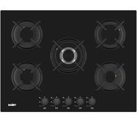 Piano cottura 5 fuochi Samet Minerva70 vetro nero