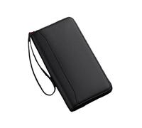 SAMEZA Portafoglio lungo con cerniera in pelle PU da uomo, morbido, alla moda, pochette a mano, pochette con cerniera, nero, 1