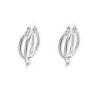 SamFansar 1 paio di orecchini Huggie in tinta unita, anallergici, favolosi orecchini a doppio strato senza infiammazione