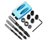 Samfox Kit di Foratura per Fori Tascabili, 14 Pezzi Set di Guide per Trapano Obliquo 15 ° Strumento di Posizionamento Posizionatore per Lavorazione del Legno