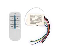 Samfox Telecomando a parete Ricevitore Trasmettitore Telecomando Interruttore a distanza Telecomando 3-Way 220V con Telecomando [Classe di efficienza energetica