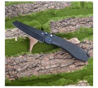 SAMFUNG Coltello tascabile pieghevole, lama in acciaio D2 impugnatura in G10, coltello EDC da tasca per il trasporto quotidiano, escursionismo, regali all'aperto (Black Titanium Plating Blade)