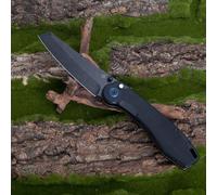 SAMFUNG Coltello tascabile pieghevole, lama in acciaio D2 impugnatura in G10, coltello EDC da tasca per il trasporto quotidiano, escursionismo, regali all'aperto (Black Stone Polishing Blade)