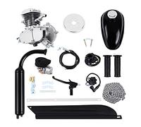 Samger Samger 2 Tempi Kit Motore di Conversione per Bici (Argento, 80CC)-Nero Argento Colore Consegna Casuale
