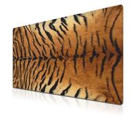 Samgula Tappetino per mouse grande, giallo, tappetino per mouse da gioco, tappetino per mouse da gioco, extra large, base in gomma antiscivolo, 89,9 x 40 cm, per ufficio giochi, Panthera Tigris