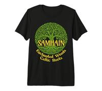 Samhain Enchanted Woods Celtic Roots Strega gaelica di Halloween Maglietta Premium