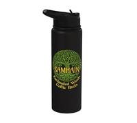 Samhain Enchanted Woods Celtic Roots Strega gaelica di Halloween Stainless Steel Insulated Water Bottle