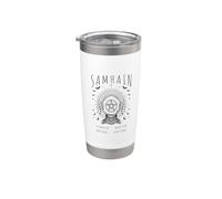 Samhain Wicca Wiccan Fine Della Stagione Del Raccolto Più Scuro Mezzo Pagano Bicchiere termico in acciaio inox doppia parete