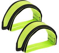 SamHeng 1 paio di cinghie per pedali per bicicletta, regolabili antiscivolo in nylon, accessorio universale per pedali per mountain bike, principianti (verde)