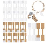 SamHeng 400 Pezzi Etichette di Prezzi Vuoto Adesivi di Gioielli, Autoadesivo Rettangolo Gioielli Prezzo Tag Marcatore di Prezzo per Orecchini Collan Braccialetto Anelli Pendenti (2 Colori)