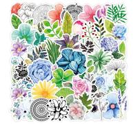 SamHeng 50 Pezzi Adesivi Estetici VSCO Impermeabili Decalcomanie in Vinile Fai da Te Adesivi Scrapbooking Auto Laptop Bottiglia d'Acqua Skateboard Chitarra Custodia per Telefono Graffiti Decorativi A