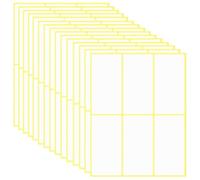 SamHeng 90 Pezzi Etichette Adesive Bianche, 50 x 100 mm Rettangolo Universali Etichette Autoadesive Etichette Multifunzione per Bottiglia Cartella di File Scuola Ufficio Cucina