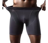 SamHeng Boxer Corsa da Uomo, Boxer Intimi Lunghi antisfregamento con Chiusura, Boxers Sportivi Lunghi, Pantaloncini Elasticizzati Indossare Come Strato Base, Leggings Corsa, Palestra e Ciclismo