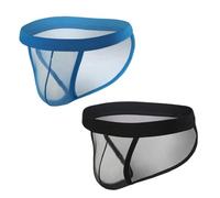 SamHeng Boxer da Uomo Sexy in Rete, Slip Trasparenti e Traspiranti, Slip a Vita Bassa Trasparenti in Rete per Fidanzato, Boxer Elasticizzati da Usare Tutti i Giorni, Slips for Uomo a Vita Bassa