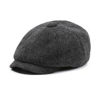 SamHeng Coppola da Uomo, Berretto con Visiera Taglia Unica, Invernale e Autunnale, Berretto Peaky Herringbone Baker, per Sport, Pesca Golf, Berretto da tassista Irlandese Gatsby in Tweed Regolabile