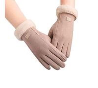 SamHeng Guanti Invernali da Donna, Guanti Foderati in Pile Guanti Termici Caldi e Morbidi Guanti da Telefono Antivento per Donna Guida Quotidiana Corsa Ciclismo Kaki