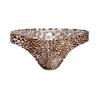 SamHeng Jockstrap Leopardato da Uomo, Slip Sportivi Sexy a Vita Bassa per Uomo, Biancheria Intima da Allenamento Traspiranti, Slip per Uomos Elasticizzati e Morbidi, Slips Bagno, Slips Bikini