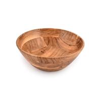 Samhita Ciotola di frutta in legno di acacia per frutta o insalate, sembra assolutamente bello con la tua cucina (25,4 x 25,4 x 10,16 cm)