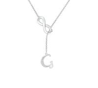 SAMINO Collana Con 26 Lettere Iniziali Per Donne E Ragazze, Collana Personalizzata Per Moglie Fidanzata Migliore Amica Sorella Anniversario Compleanno Regali Di Natale (G)