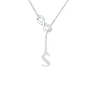 SAMINO Collana Con 26 Lettere Iniziali Per Donne E Ragazze, Collana Personalizzata Per Moglie Fidanzata Migliore Amica Sorella Anniversario Compleanno Regali Di Natale (S)