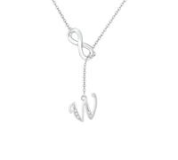 SAMINO Collana Con 26 Lettere Iniziali Per Donne E Ragazze, Collana Personalizzata Per Moglie Fidanzata Migliore Amica Sorella Anniversario Compleanno Regali Di Natale (W)