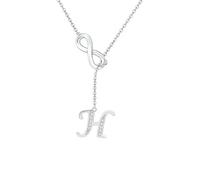 SAMINO Collana Con 26 Lettere Iniziali Per Donne E Ragazze, Collana Personalizzata Per Moglie Fidanzata Migliore Amica Sorella Anniversario Compleanno Regali Di Natale (H)