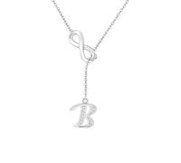 SAMINO Collana Con 26 Lettere Iniziali Per Donne E Ragazze, Collana Personalizzata Per Moglie Fidanzata Migliore Amica Sorella Anniversario Compleanno Regali Di Natale (B)