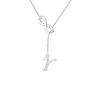 SAMINO Collana Con 26 Lettere Iniziali Per Donne E Ragazze, Collana Personalizzata Per Moglie Fidanzata Migliore Amica Sorella Anniversario Compleanno Regali Di Natale (Y)