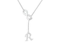 SAMINO Collana Con 26 Lettere Iniziali Per Donne E Ragazze, Collana Personalizzata Per Moglie Fidanzata Migliore Amica Sorella Anniversario Compleanno Regali Di Natale (R)