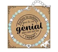 SAMINO Regalo di compleanno per donne ragazze bracciali pietra atturale con ciondolo a cavallo braccialetto regalo di compleanno per figlia nipote sorella amica adolescente ragazze, Moyenne, Acciaio