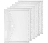 Samione 20 Buste a Perforazione A4, Cartellina Portadocumenti a4 Plastica, Fogli Trasparenti A4 per Raccoglitore, Buste Foratura Universale per i Documenti di Organizzazione dell'Ufficio