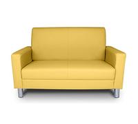Divano 2 Posti In Ecopelle Giallo Senape mod. Charlie