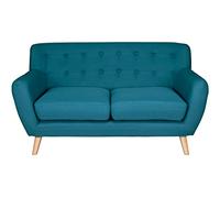 SAMIRA Divano 2 posti in tessuto blu petrolio mod. Emily