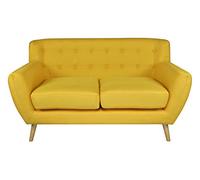 SAMIRA Divano 2 posti in tessuto giallo mod. Emily