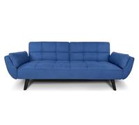 Divano letto clic clac 3 posti mod. Ambra in tessuto e piede in legno