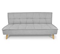 SAMIRA Divano letto clic clac in tessuto vellutato grigio, divano 3 posti mod. Bart