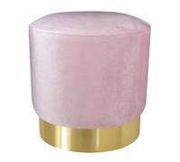 SAMIRA Pouf in velluto color rosa, poggiapiedi mod. Zivago