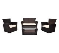 SAMIRA Salotto da giardino in rattan, set di divani da esterno in polyrattan mod. Aurora marrone