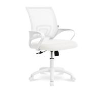 SAMIRA Sedia da ufficio ergonomica girevole - Happy (Bianco)