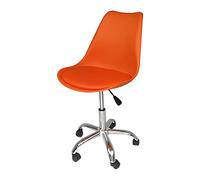 Sedia da Ufficio Girevole, Sedia da scrivania Arancione con rotelle MOD. Sally